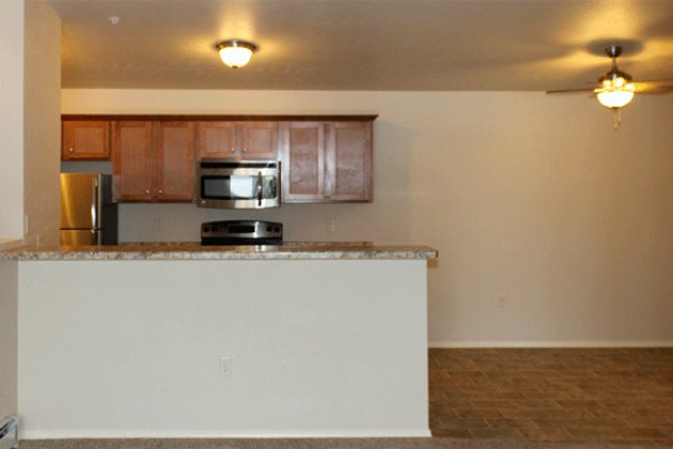Kitchen & Dining from Living Room