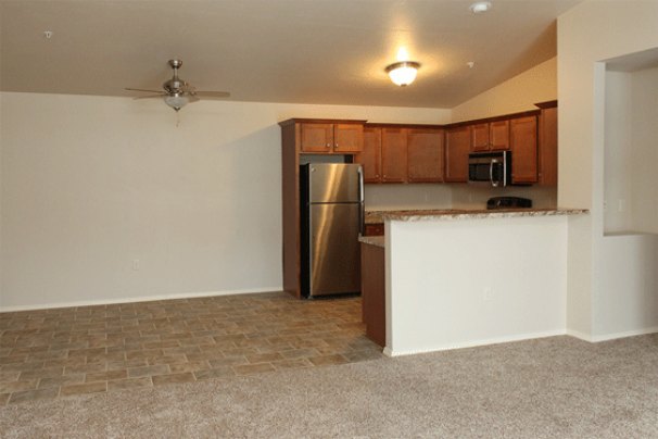 Dining & Kitchen from Living Room