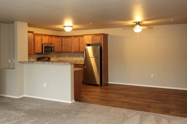 Kitchen & Dining from Living Room